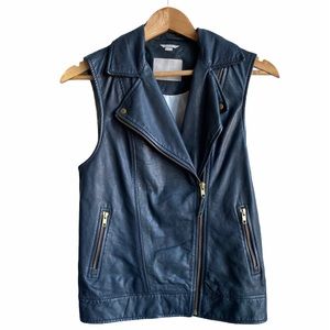 Soia & Kyo leather moto vest XS